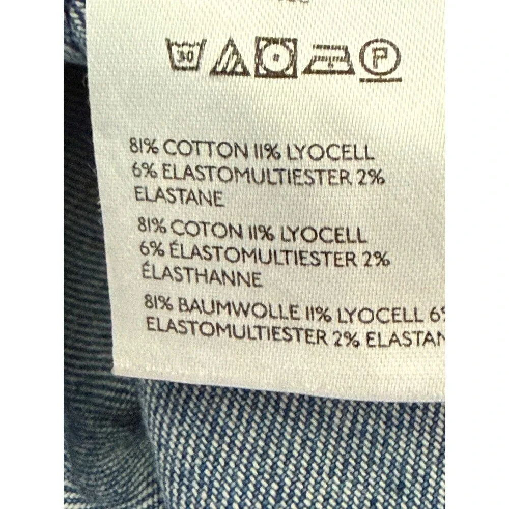 Maeve Anthropologie The Colette Cropped Wide Leg Jeans Size 31 Capsule Wardrobe - Picture 7 of 7